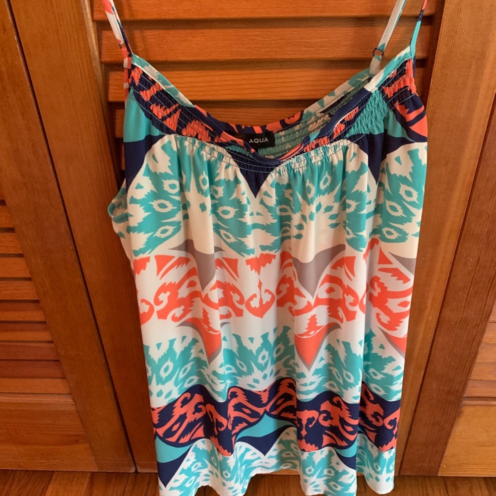 Aqua Spaghetti Strap Top